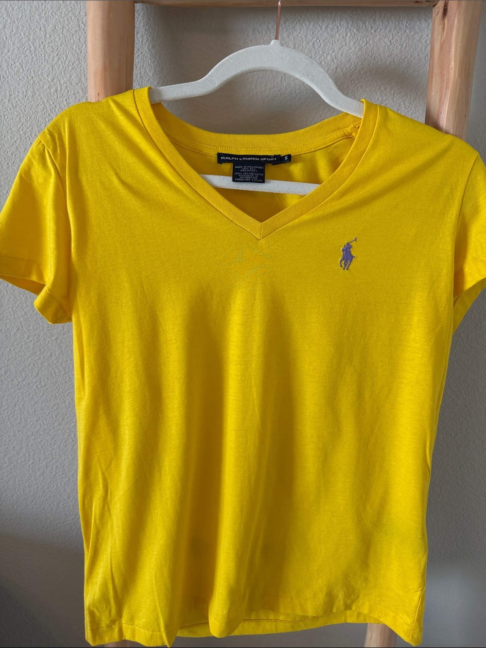Ralph Lauren Yellow V-Neck Short Sleeve Tee